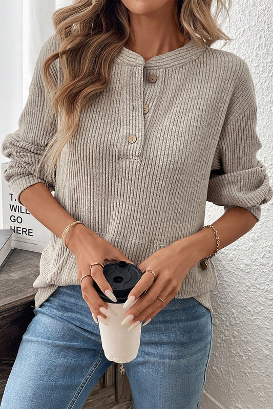 Henley Knit Top FB