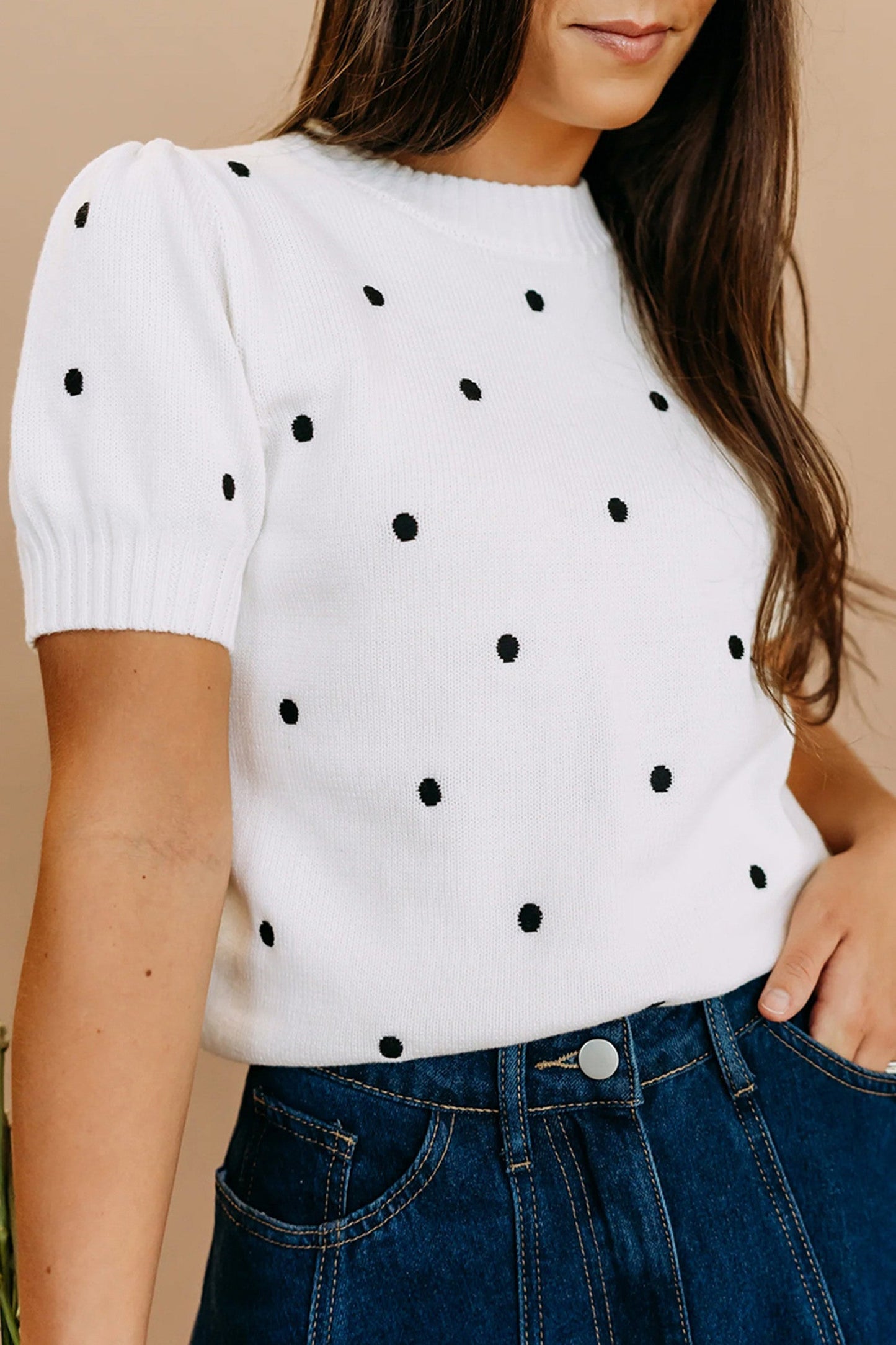 Polka Dot Bubble Sweater RTS