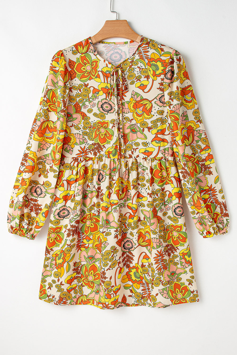 Yellow Floral Mini Dress LT