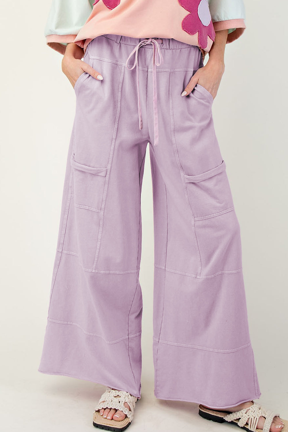 Mineral Washed Exposed Seam Cargo Pants RTS