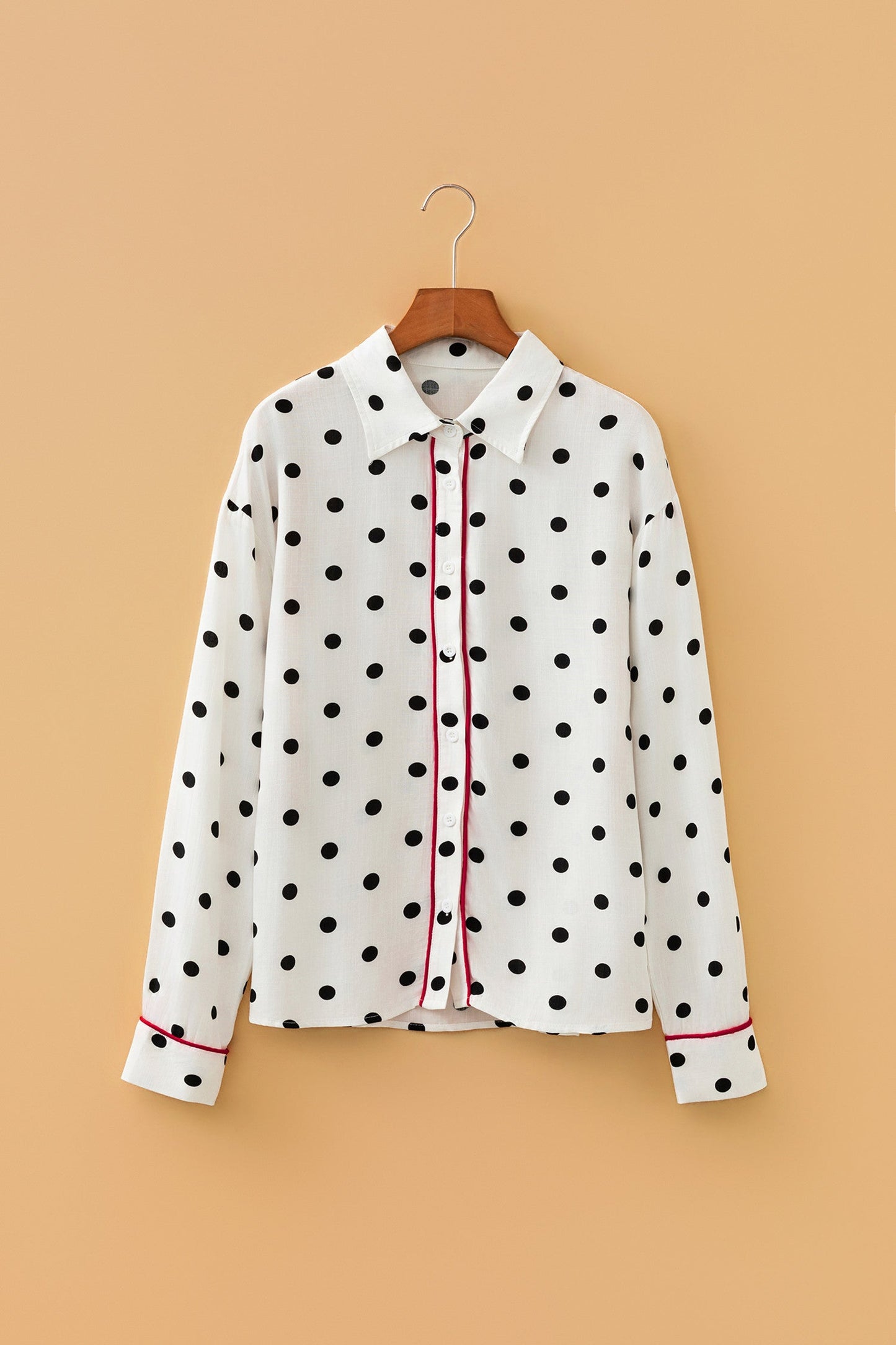 White Polka Dot Spring Top LT