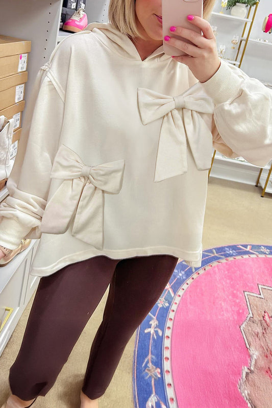 Cream Bow Hoodie FB