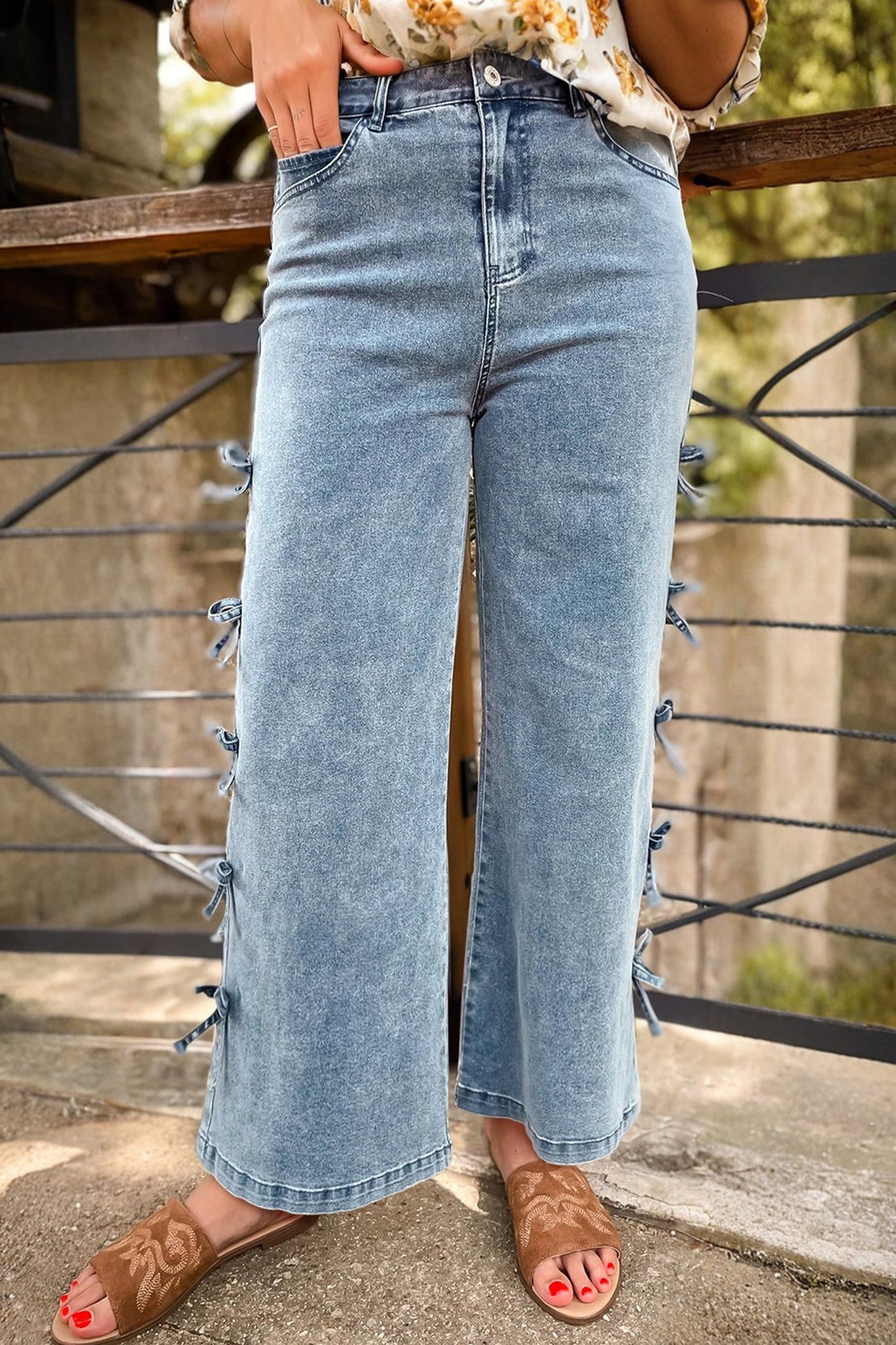Bow Knot Jeans FB